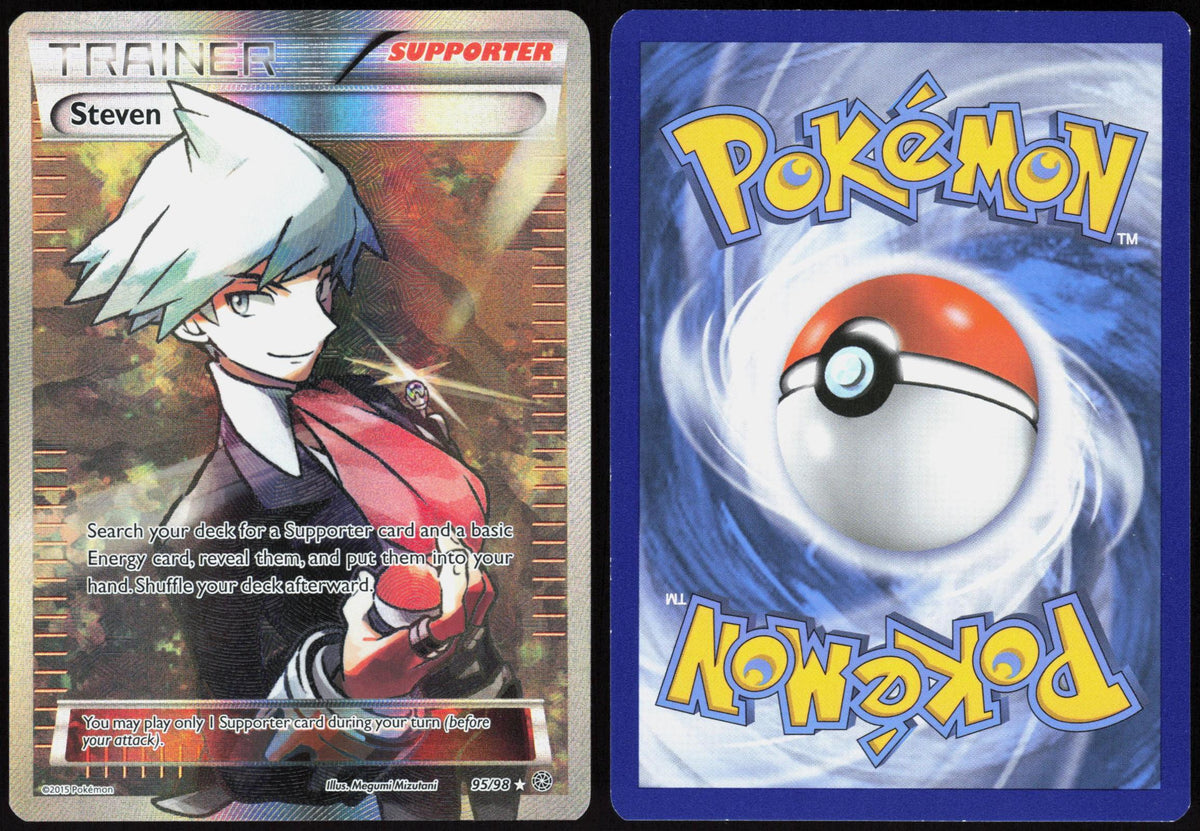 STEVEN 95/98 ANCIENT ORIGINS POKEMON ULTRA RARE HOLO LP