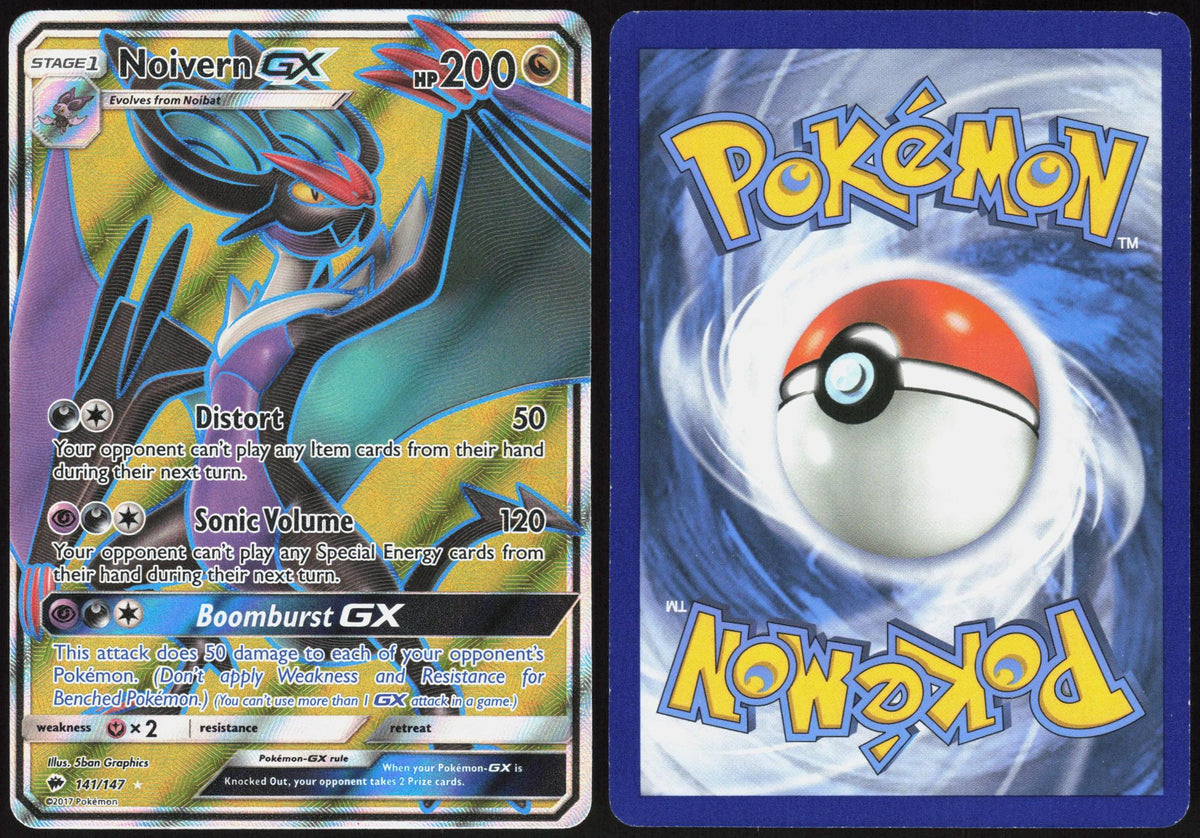NOIVERN GX 141/147 BURNING SHADOWS POKEMON ULTRA RARE HOLO LP