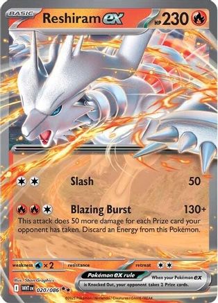 POKEMON TCG - Reshiram ex 020/086 SV White Flare - Double Rare