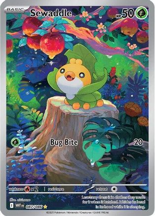 POKEMON TCG - Sewaddle 087/086 SV White Flare - Illustration Rare