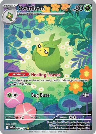 POKEMON TCG - Swadloon 088/086 SV White Flare - Illustration Rare