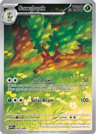 POKEMON TCG - Sawsbuck 092/086 SV White Flare - Illustration Rare