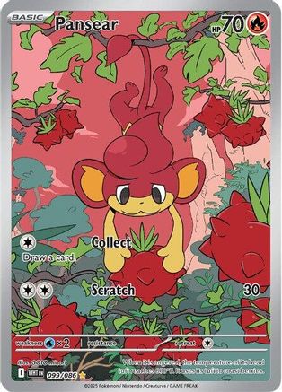POKEMON TCG - Pansear 099/086 SV White Flare - Illustration Rare