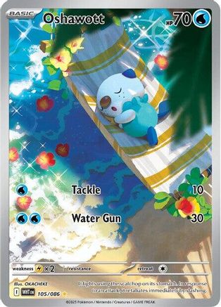 POKEMON TCG - Oshawott 105/086 SV White Flare - Illustration Rare
