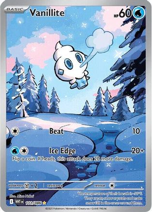 POKEMON TCG - Vanillite 111/086 SV White Flare - Illustration Rare