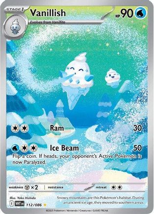 POKEMON TCG - Vanillish 112/086 SV White Flare - Illustration Rare