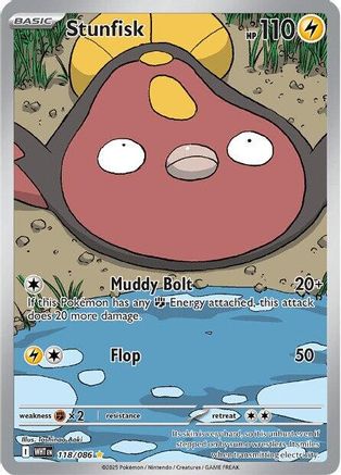 POKEMON TCG - Stunfisk 118/086 SV White Flare - Illustration Rare