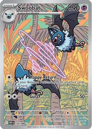 POKEMON TCG - Swoobat 120/086 SV White Flare - Illustration Rare