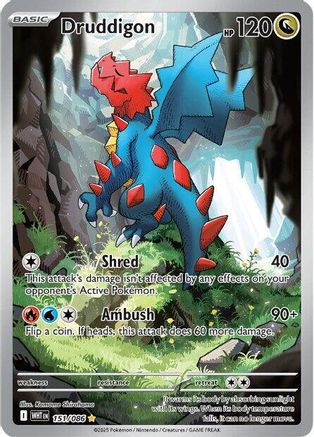 POKEMON TCG - Druddigon 151/086 SV White Flare - Illustration Rare