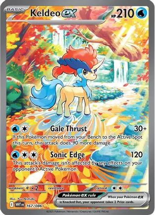 POKEMON TCG - Keldeo ex 167/086 SV White Flare - Special Illustration Rare