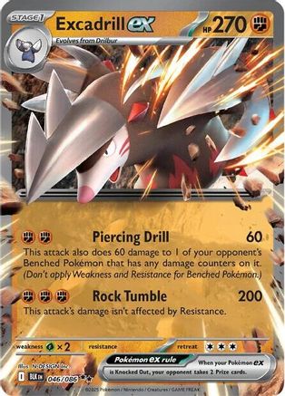 POKEMON TCG - Excadrill ex 046/086 SV Black Bolt - Double Rare