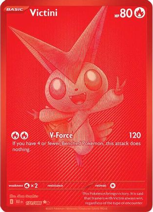 POKEMON TCG - Victini 171/086 SV Black Bolt - Black White Rare