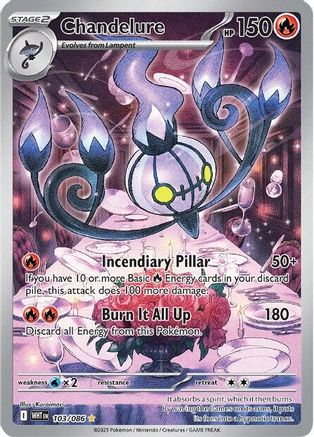 POKEMON TCG - Chandelure 103/086 SV White Flare - Illustration Rare
