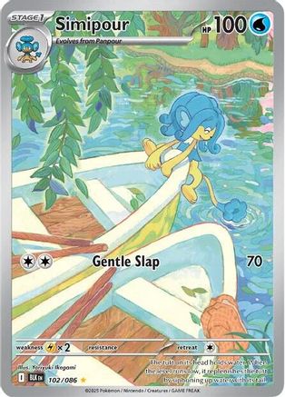 POKEMON TCG - Simipour 102/086 SV Black Bolt - Illustration Rare