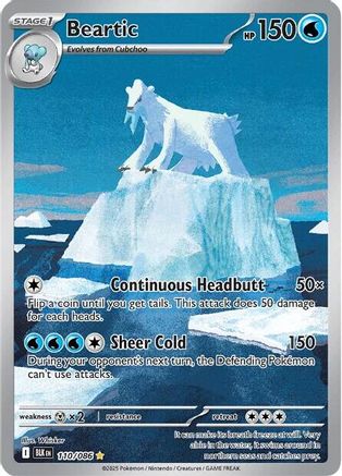 POKEMON TCG - Beartic 110/086 SV Black Bolt - Illustration Rare