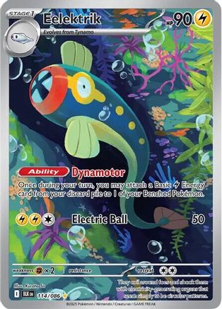 POKEMON TCG - Eelektrik 114/086 SV Black Bolt - Illustration Rare