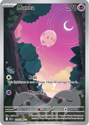 POKEMON TCG - Munna 116/086 SV Black Bolt - Illustration Rare