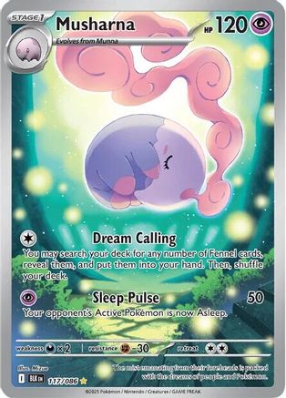 POKEMON TCG - Musharna 117/086 SV Black Bolt - Illustration Rare