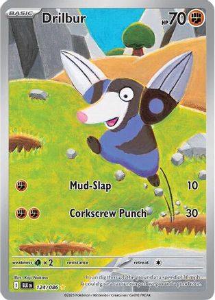 POKEMON TCG - Drilbur 124/086 SV Black Bolt - Illustration Rare