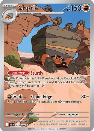 POKEMON TCG - Crustle 130/086 SV Black Bolt - Illustration Rare