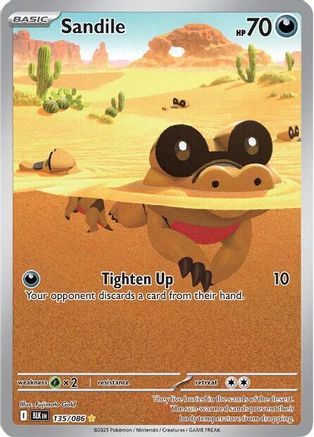 POKEMON TCG - Sandile 135/086 SV Black Bolt - Illustration Rare