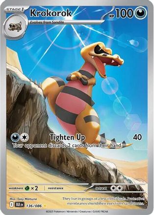 POKEMON TCG - Krokorok 136/086 SV Black Bolt - Illustration Rare