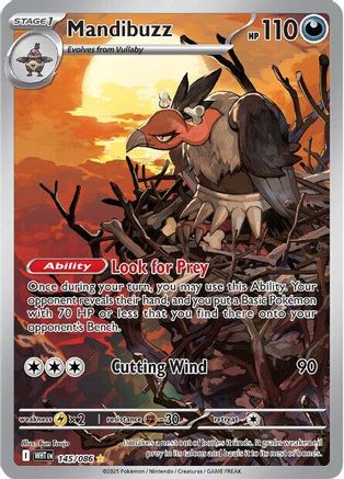 POKEMON TCG - Mandibuzz 145/086 SV White Flare - Illustration Rare