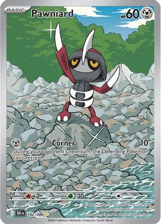 POKEMON TCG - Pawniard 142/086 SV Black Bolt - Illustration Rare