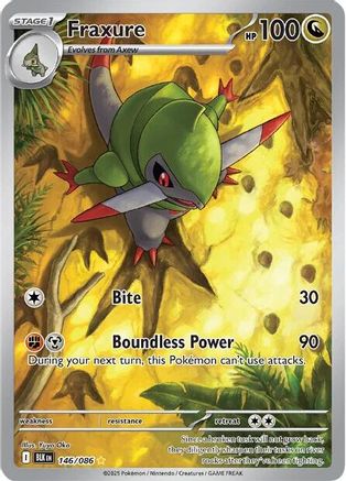 POKEMON TCG - Fraxure 146/086 SV Black Bolt - Illustration Rare