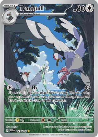 POKEMON TCG - Tranquill 149/086 SV Black Bolt - Illustration Rare