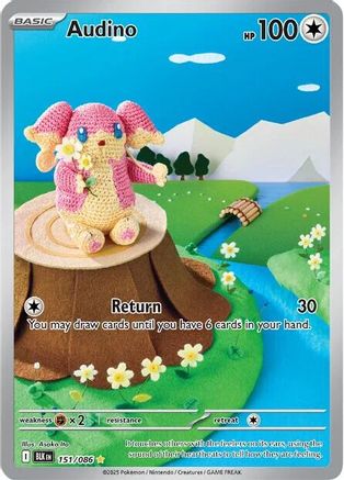 POKEMON TCG - Audino 151/086 SV Black Bolt - Illustration Rare