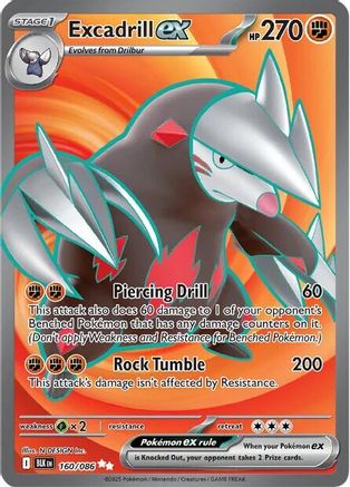POKEMON TCG - Excadrill ex 160/086 SV Black Bolt - Ultra Rare