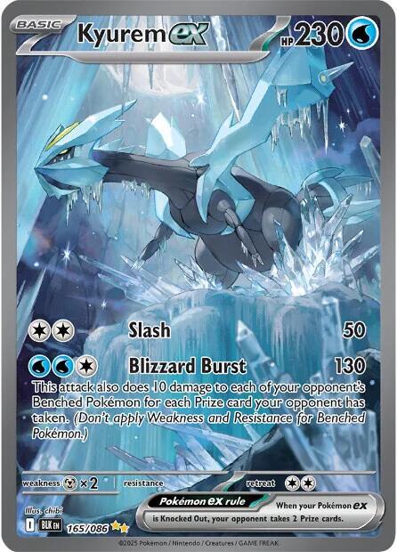 POKEMON TCG - KYUREM EX 165/086 BLACK BOLT SPECIAL ILLUSTRATION RARE