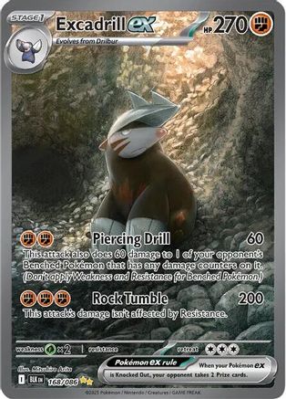 POKEMON TCG - Excadrill ex 168/086 SV Black Bolt - Special Illustration Rare