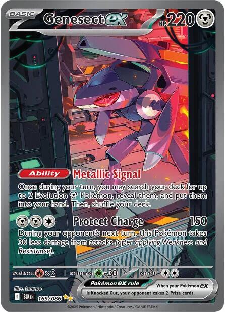 POKEMON TCG - GENESECT EX 169/086 BLACK BOLT SPECIAL ILLUSTRATION RARE