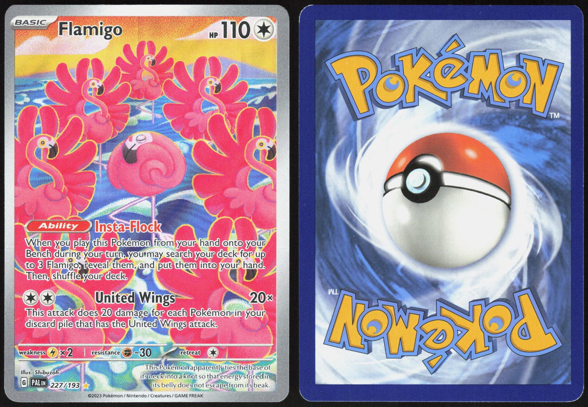 FLAMIGO 227/193 PALDEA EVOLVED POKEMON ILLUSTRATION RARE HOLO LP