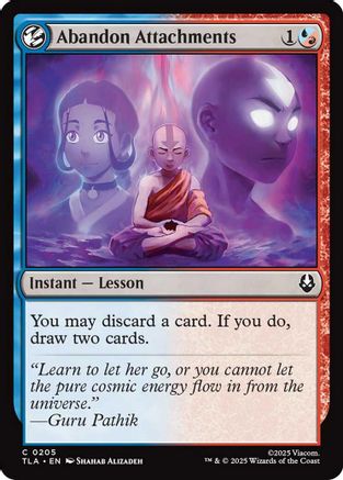 MAGIC: THE GATHERING  - Abandon Attachments (TLA-205) - Avatar: The Last Airbender Foil