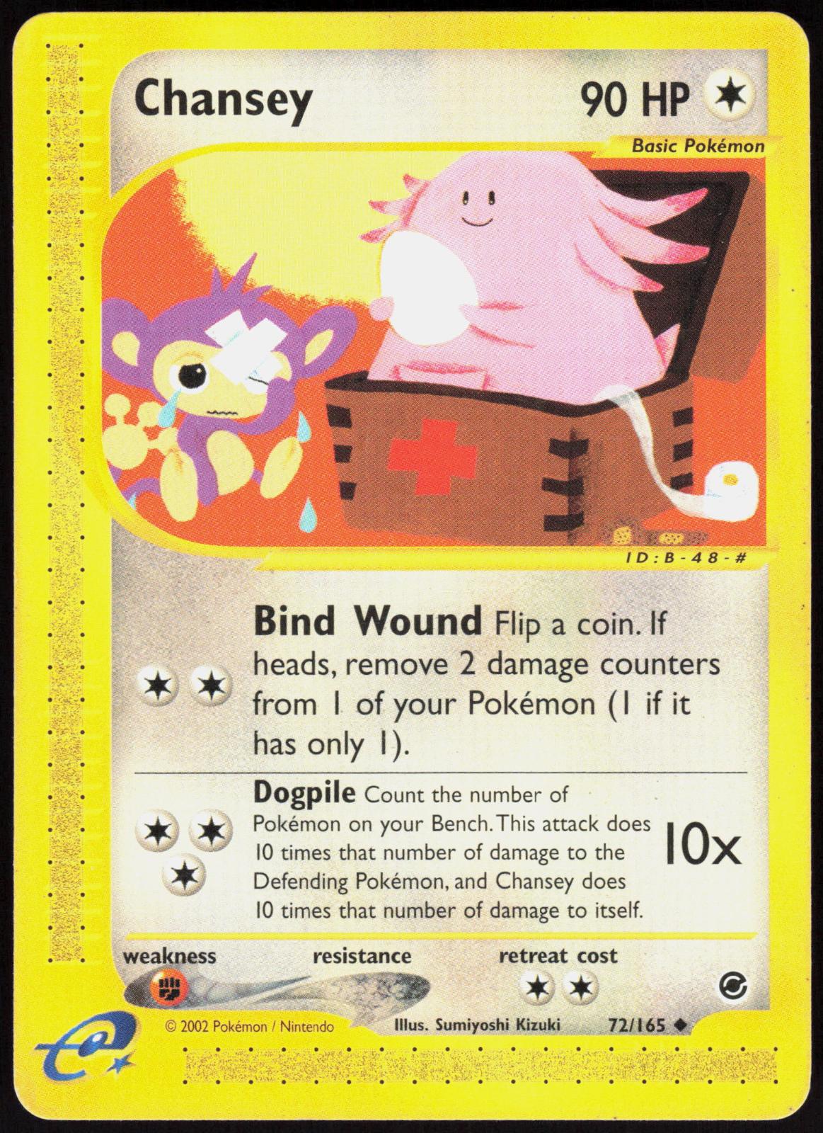 CHANSEY 72/165 EXPEDITION BASE SET POKEMON UNCOMMON LP