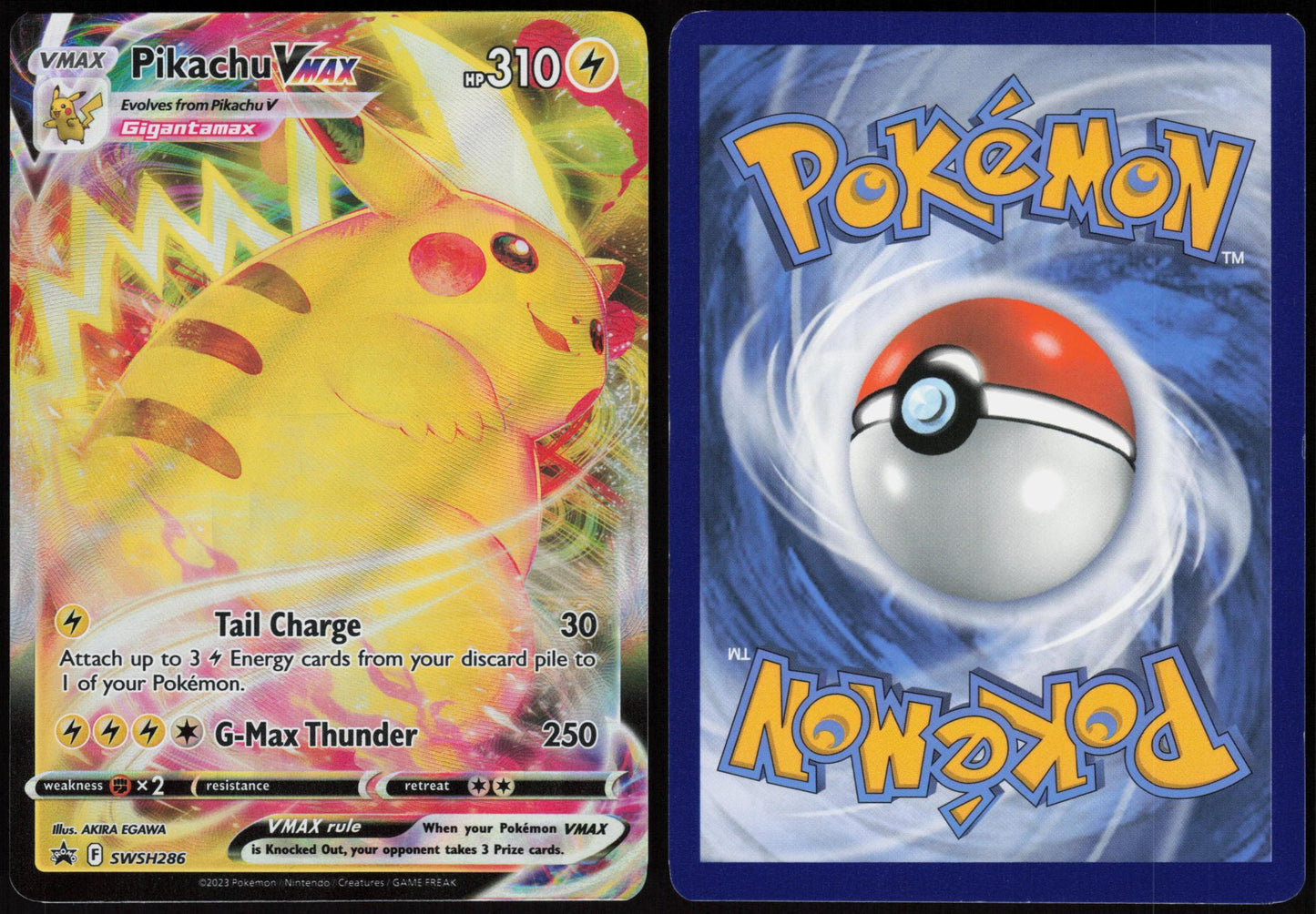 PIKACHU VMAX SWSH286 SWORD & SHIELD PROMO POKEMON PROMO HOLO LP