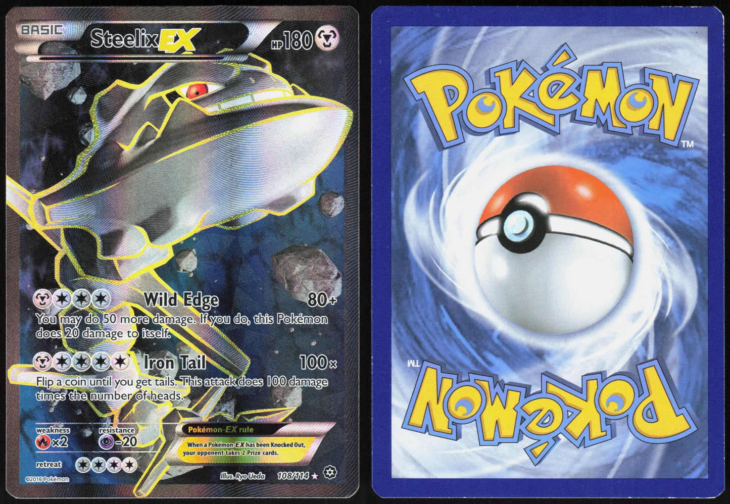 STEELIX EX 108/114 STEAM SIEGE POKEMON ULTRA RARE LP