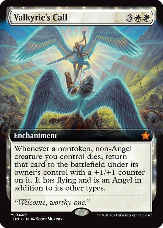 MAGIC: THE GATHERING  - Valkyrie's Call (Extended Art) (FDN-449) - Foundations: (enchantment, Extended Art) Foil
