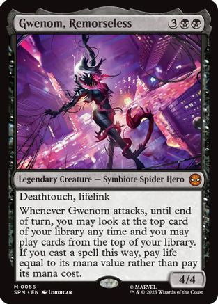 MAGIC: THE GATHERING  - Gwenom, Remorseless (SPM-056) - Marvel's Spider-Man Foil