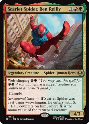MAGIC: THE GATHERING  - Scarlet Spider, Ben Reilly (SPM-142) - Marvel's Spider-Man Foil