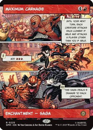 MAGIC: THE GATHERING  - Maximum Carnage (Borderless) (SPM-225) - Marvel's Spider-Man