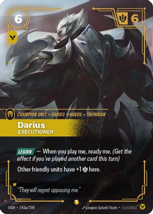 Darius - Executioner (Alternate Art) (243a/298) - Origins Foil