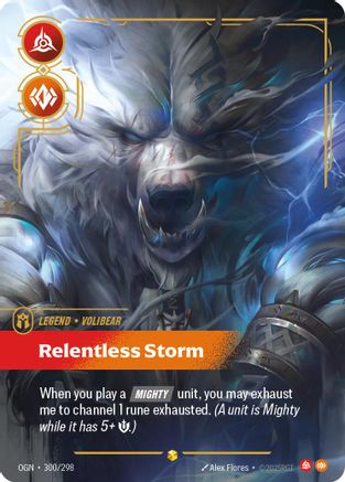 Volibear - Relentless Storm (Showcase) (300/298) - Origins Foil
