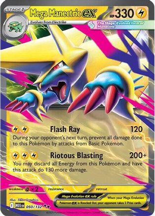 POKEMON TCG - Mega Manectric ex 050/132 ME01 Mega Evolution - Double Rare