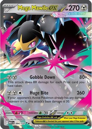 POKEMON TCG - Mega Mawile ex 094/132 ME01 Mega Evolution - Double Rare