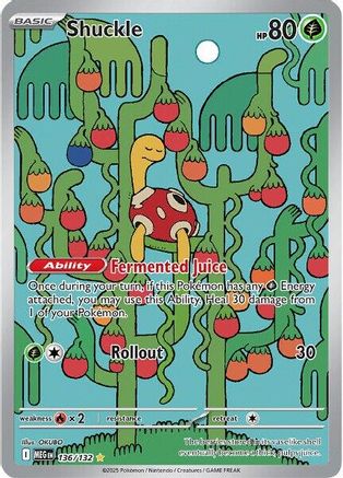 POKEMON TCG - Shuckle 136/132 ME01 Mega Evolution - Illustration Rare