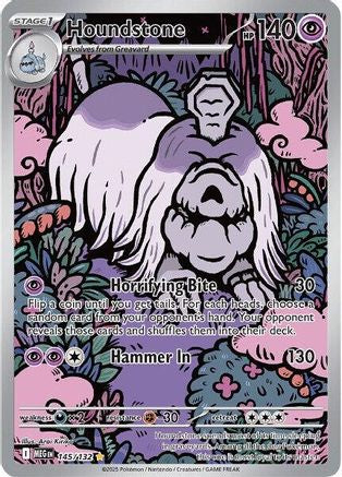 POKEMON TCG - Houndstone 145/132 ME01 Mega Evolution - Illustration Rare